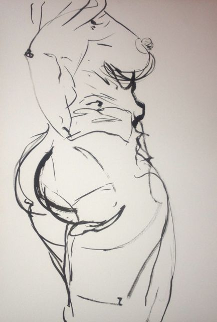 Strong female, ink on quality paper 50 x 70